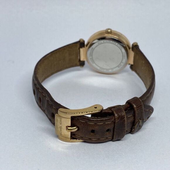 Michael Kors Darci MK2353 Women's Brown Leather Analog Dial Quartz Watch UC510 - Picture 10 of 12